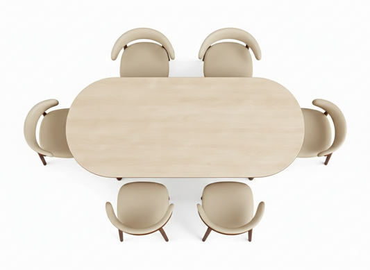 Heavenly Cream Deco Dining Table