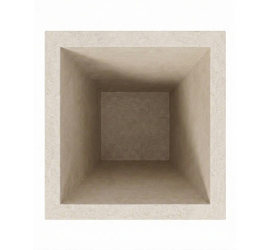 Heavenly Square Pedestal Lime Stone