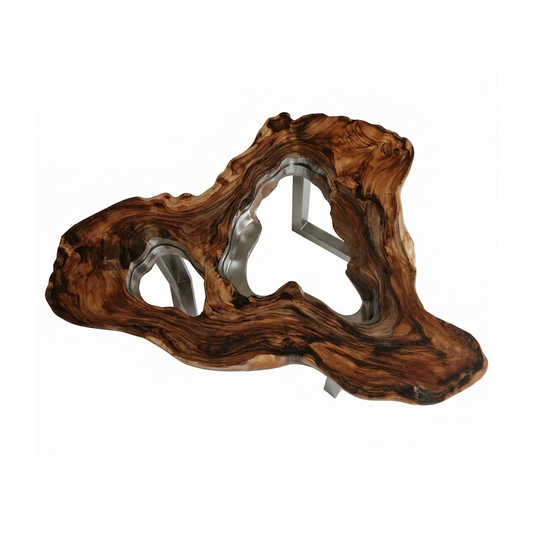 Heavenly Teak, Aluminum & Glass Coffee Table