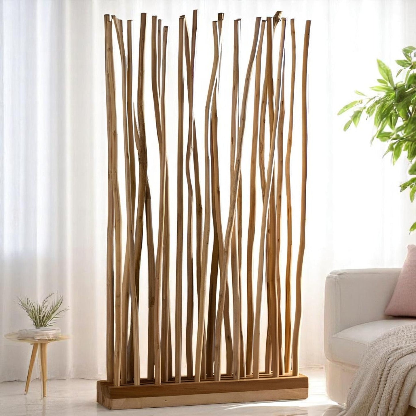Galam Wood Art Partition handcrafted in East Java with sustainable design and rustic elegance – Heavenly Home Furniture