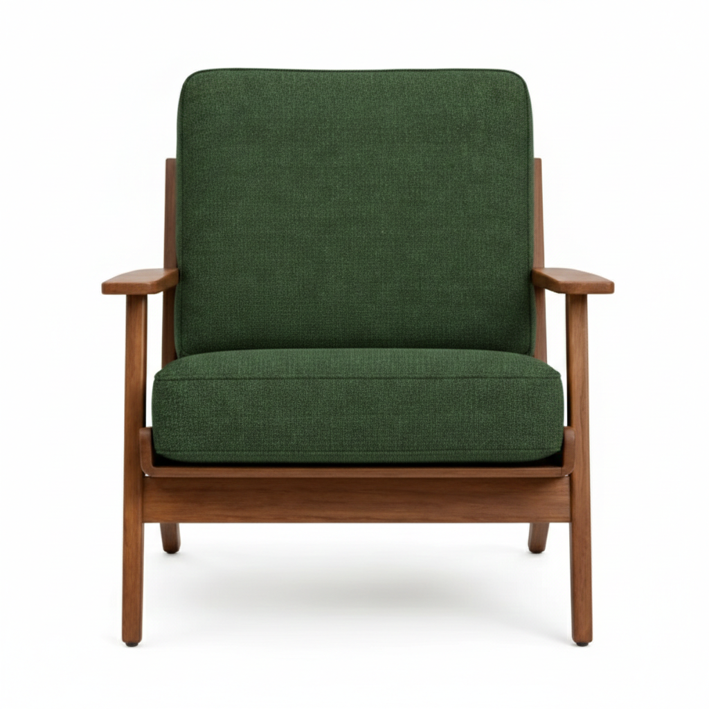 Heavenly Green Mid-Century Chair