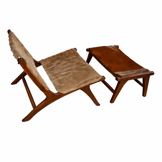 Heavenly Leather & Wood Chill Chair - Heavenly Home Furniture