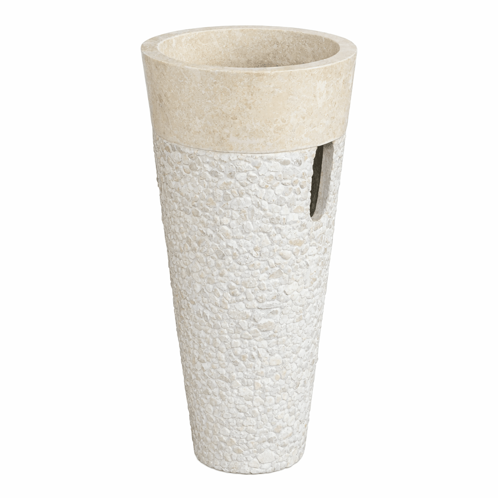 Heavenly Lime Stone Pedestal Sink - Heavenly Home Furniture