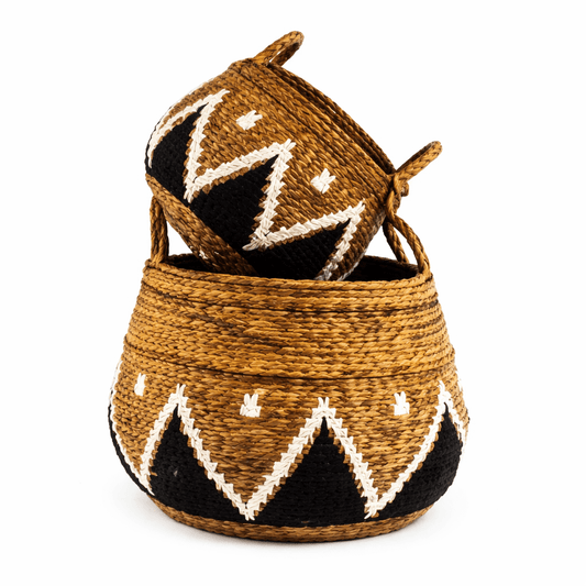 Heavenly Peak Black 2 piece Basket Set - Heavenly Home Furniture