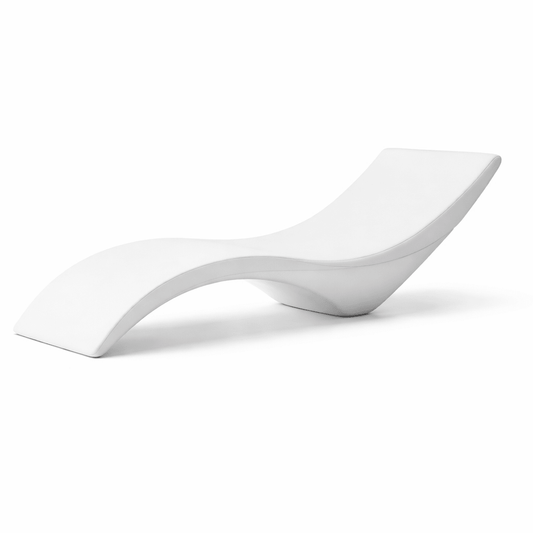 Heavenly White Synthetic Rattan Sun Lounger - Heavenly Home Furniture