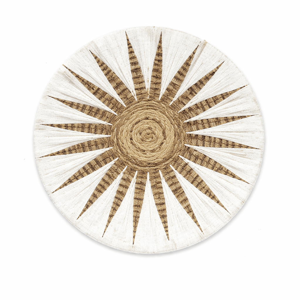 Heavenly White Sun Burst Wall Art - Heavenly Home Furniture