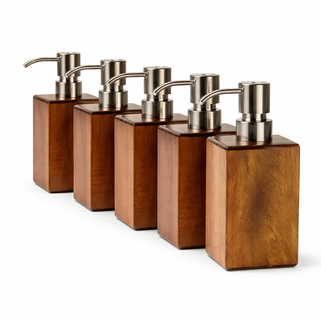 Heavenly 5 Dispenser Set Teak - Heavenly Home Furniture