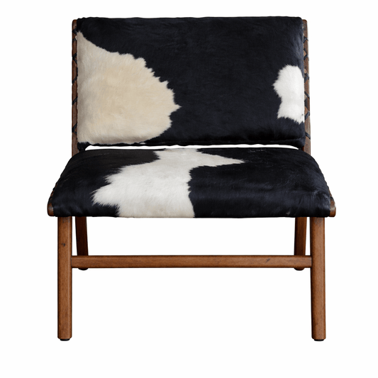 Heavenly Black & White Leather Chair - Heavenly Home Furniture