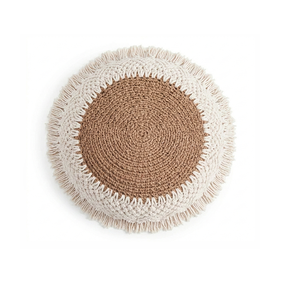 Heavenly Angel Rope Pouf White