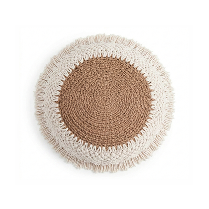 Heavenly Angel Rope Pouf White