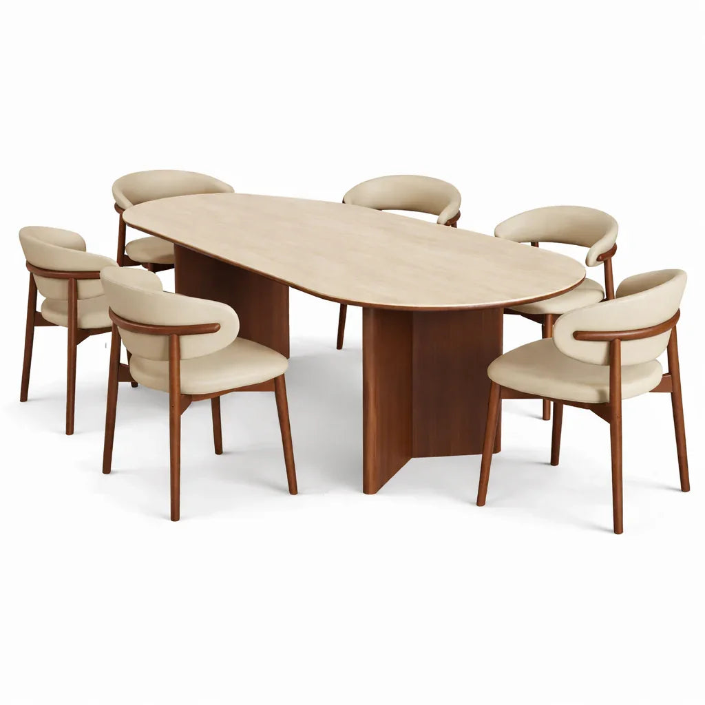 Heavenly Cream Deco Dining Table - Heavenly Home Furniture