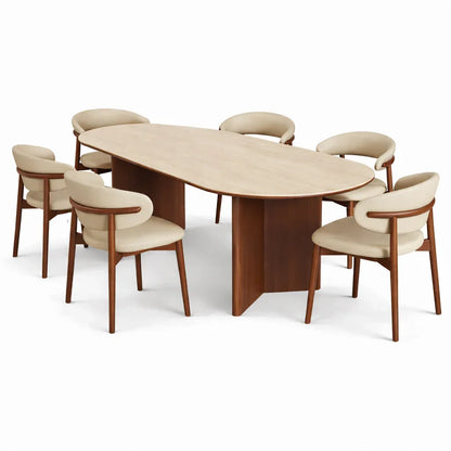 Heavenly Cream Deco Dining Table - Heavenly Home Furniture