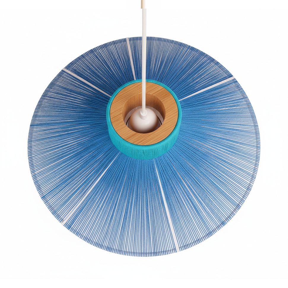 Heavenly Halo Colored Cotton Pendant Light
