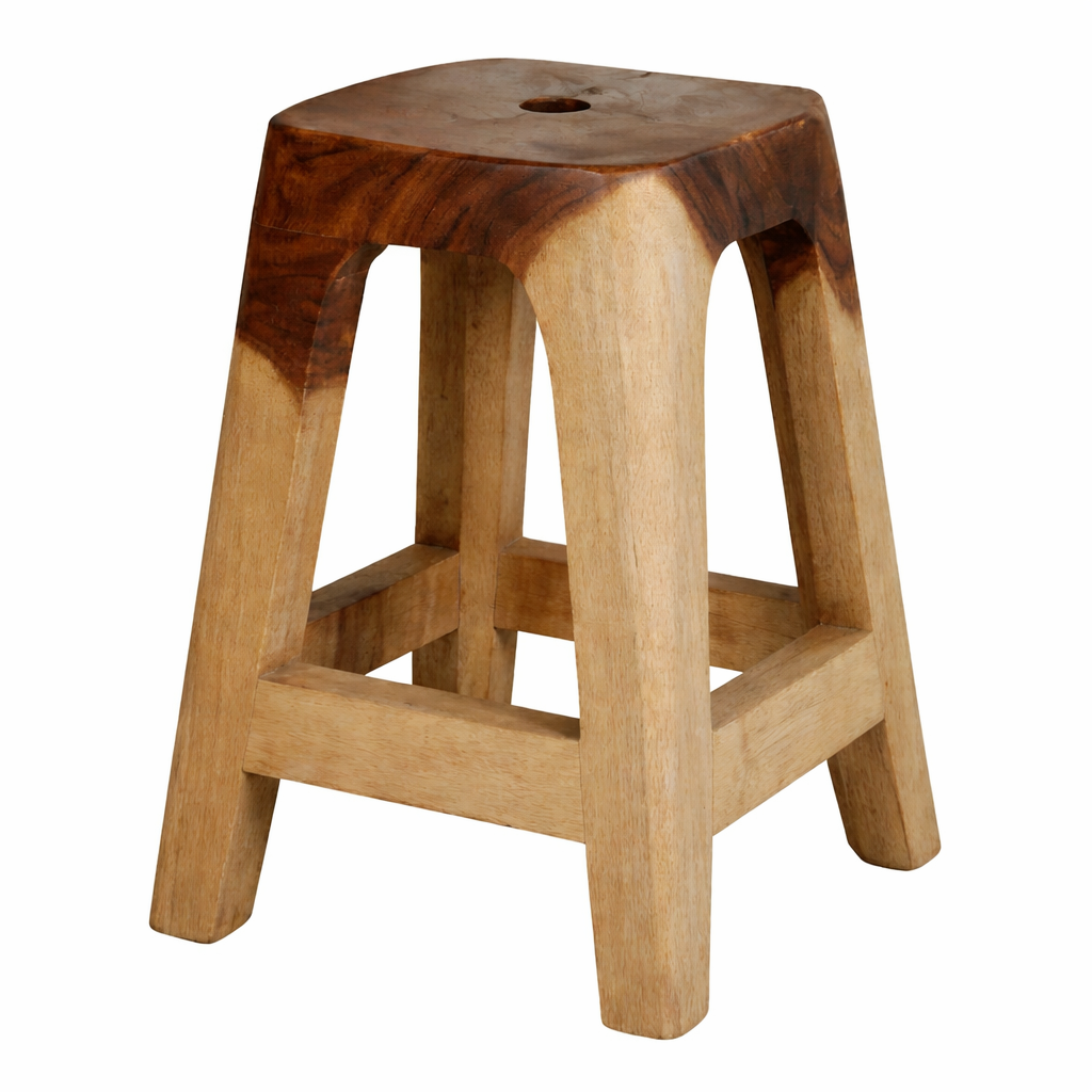 Heavenly Hand Carved Teak Stool