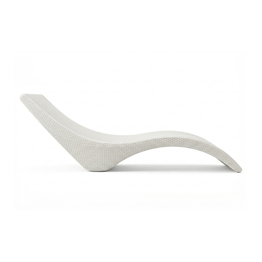 Heavenly White Synthetic Rattan Sun Lounger
