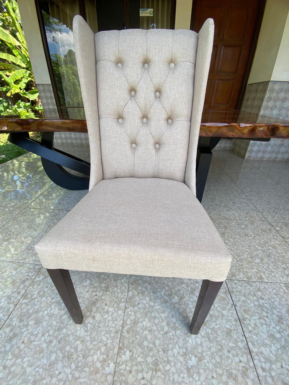Artisan wingback dining chair for luxury dining sets – Heavenly Home Furniture Bali